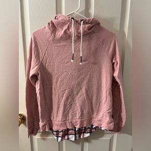 Pink Hoodie with Flannel bottom